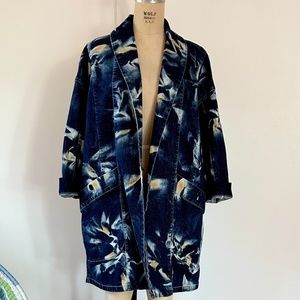Women's oversized indigo dyed jean jacket